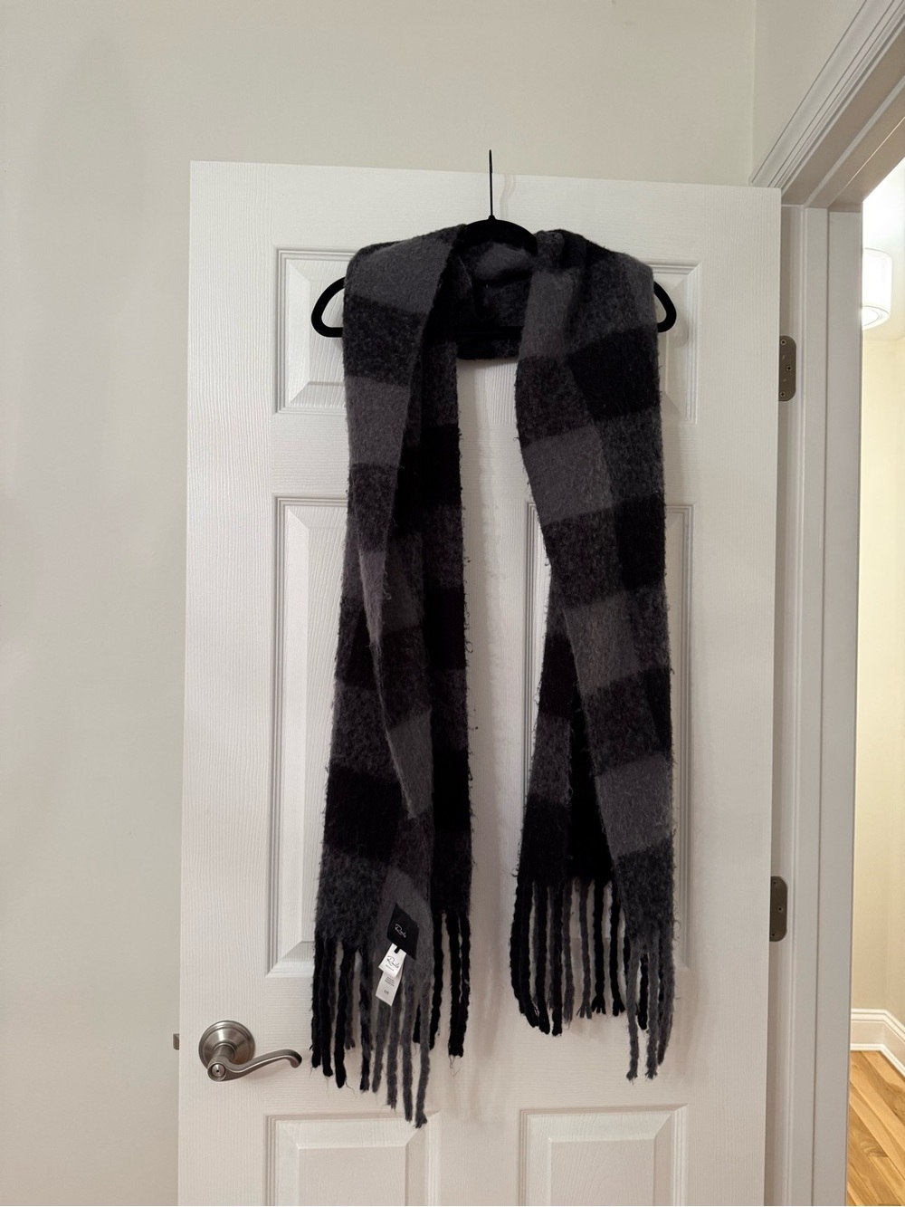 Rails Checkered Black & Charcoal Scarf